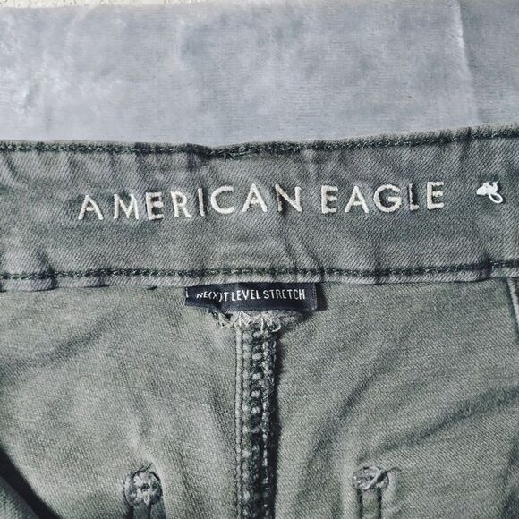 American Eagle Next Level Stretch High Rise Leggings Womes 6 Grey Cargo Gorpcore - Picture 5 of 10